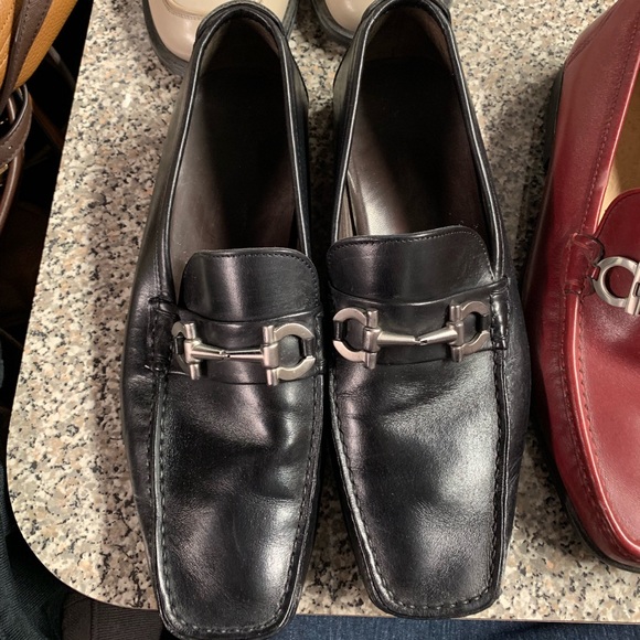 Ferragamo Black Leather Loafers | Poshmark